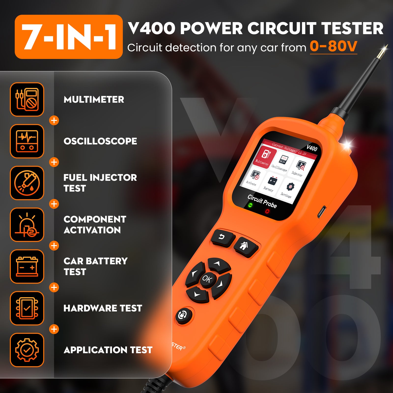 OBDMonster V400 Circuit Tester | 12-24V Short Open Circuit Finder