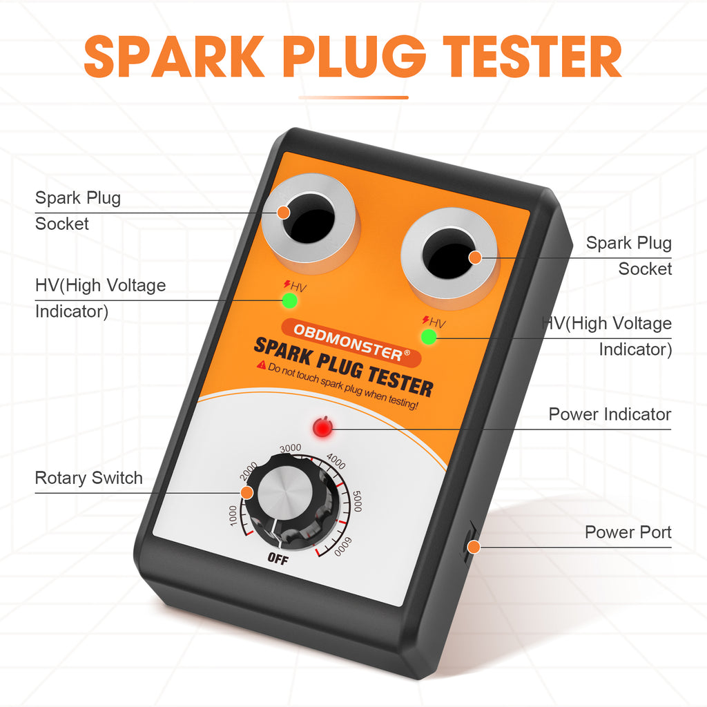 OBDMonster TE600 Spark Plug & Ignition Coil Tester | 0–6000 RPM