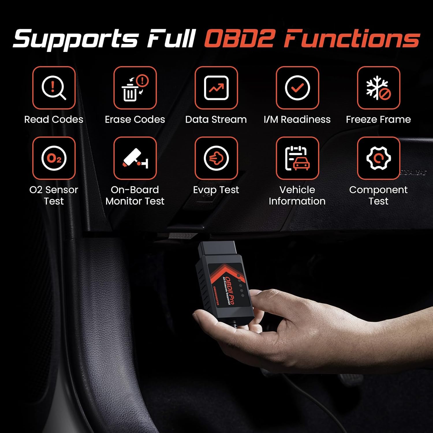 OBDMONSTER ELM327 USB OBD2 Adapter for FORScan Auto MS/HS CAN Switch Diagnostic Tool for Ford F150, F250, Mazda & Lincoln