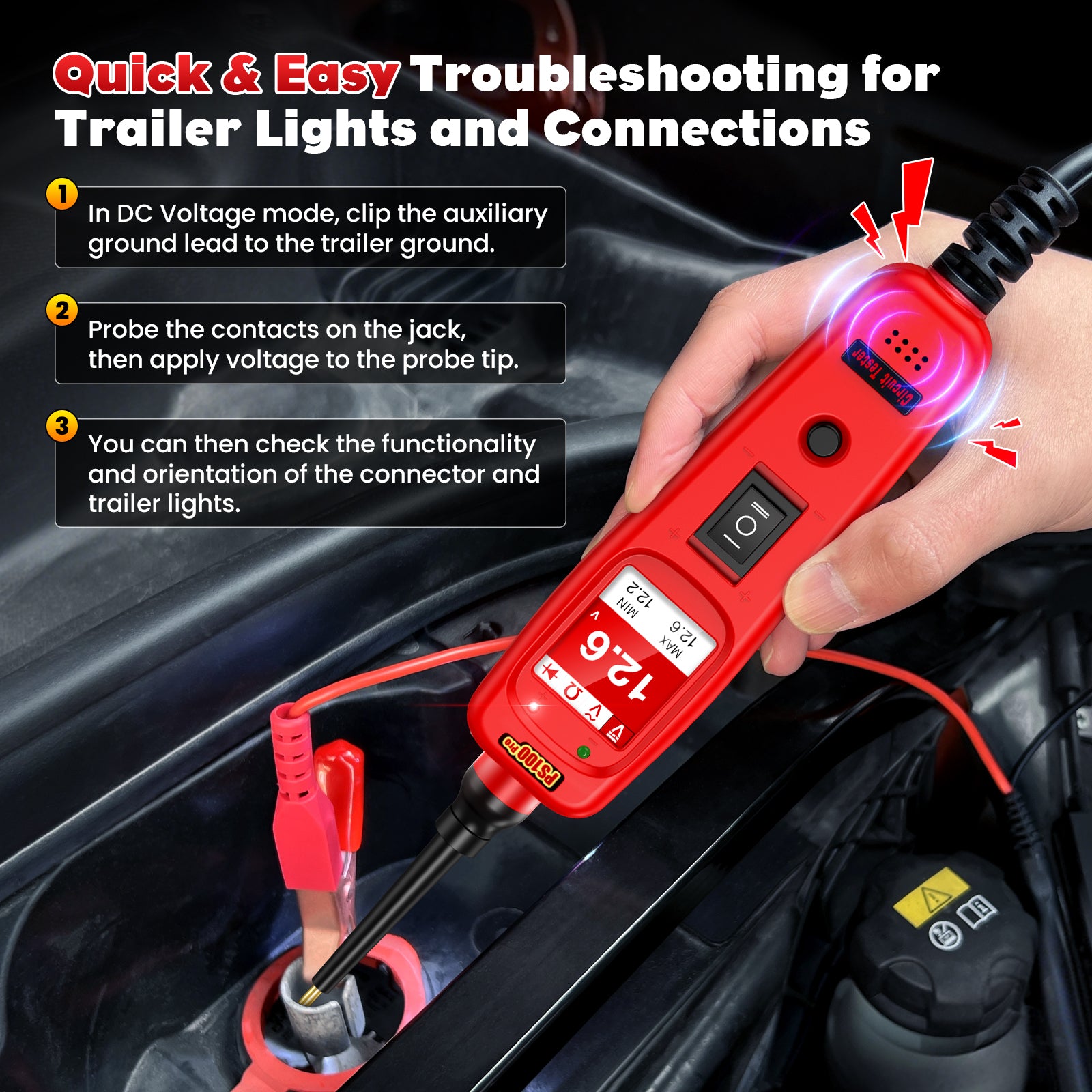 OBDMonster PS100 Pro Automotive Circuit Tester | 12V 24V Power Probe