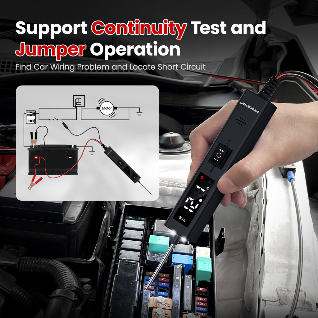 OBDMonster V100 Circuit Tester | 0–80V DC Automotive Power Probe